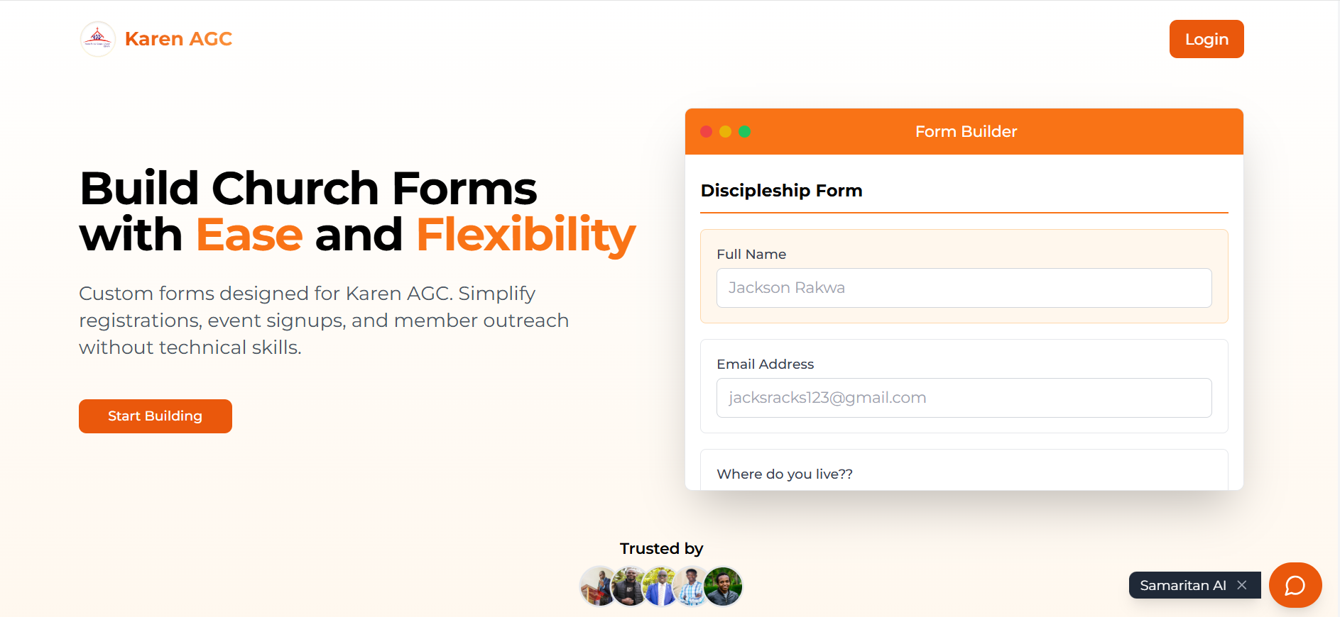 form builder - Karen AGC media team
